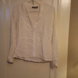 White button up blouse